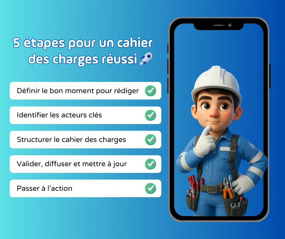 étapes pour réussir son cahier des charges gmao